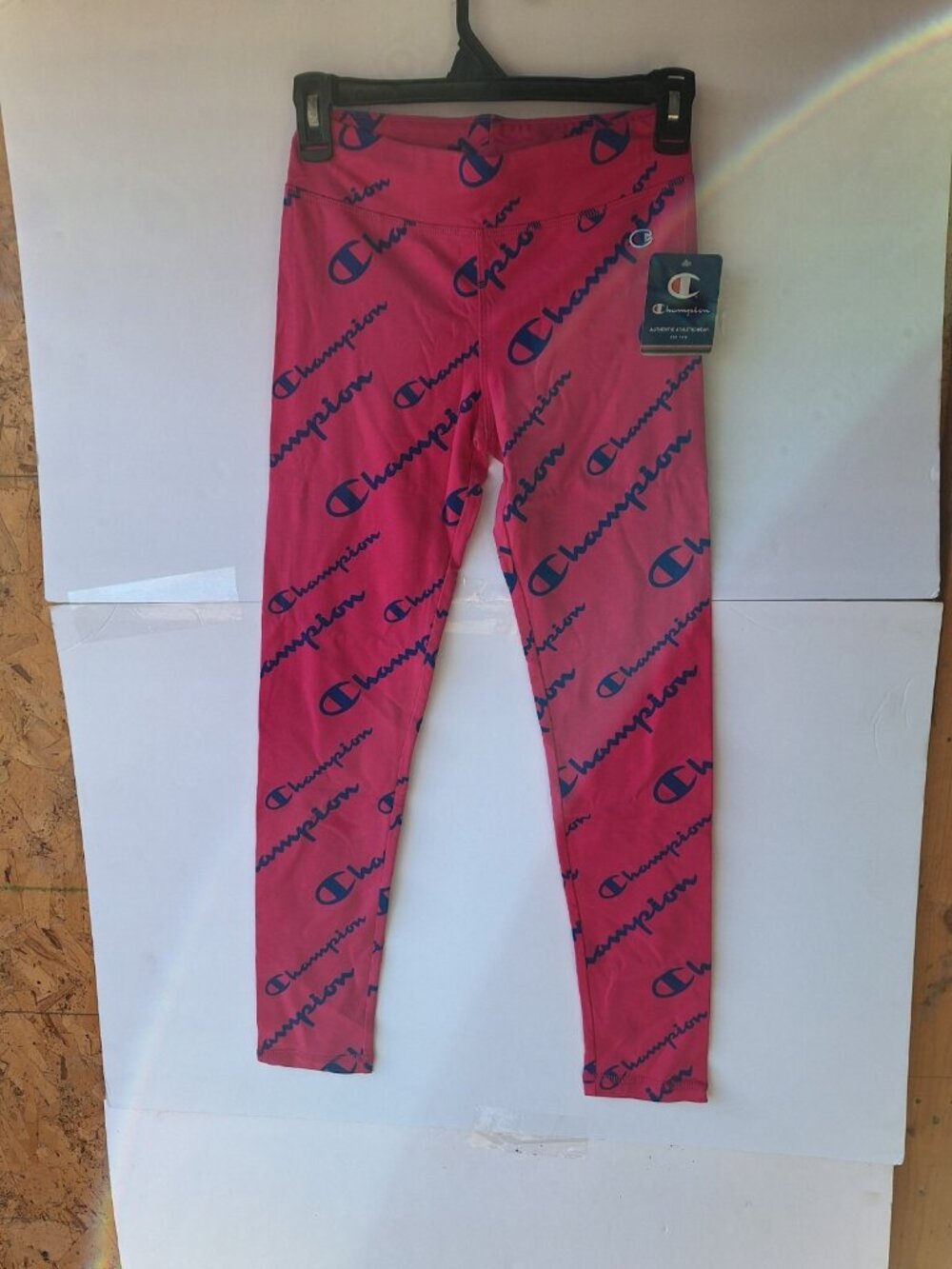 Champion Leggings With Logo Vivid Fuchsia Women’s Size Medium 24x26